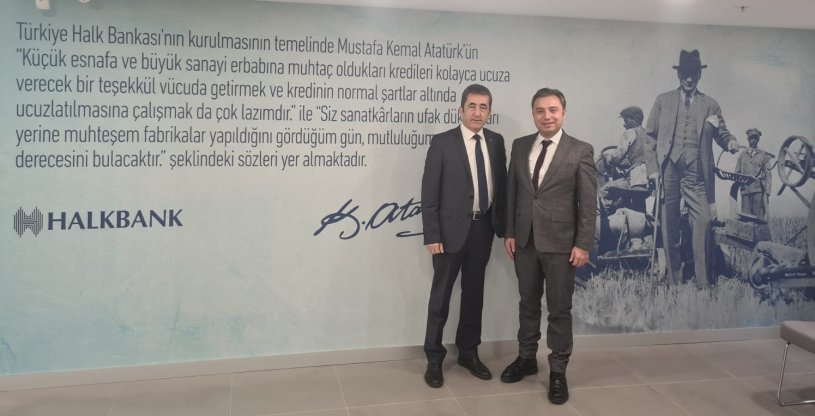 EVREN, HALKBANK TRAKYA BÖLGE KOORDİNATÖRÜ DEMİREL'İ ZİYARET ETTİ
