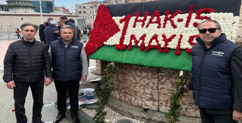 TAKSİM'DE 1 MAYIS KUTLANDI