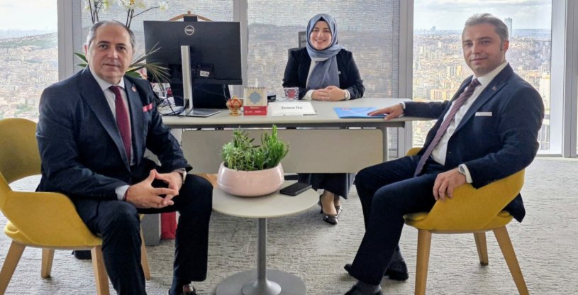 EVREN İLE GÜVEN, ZİRAAT KATILIM BÖLÜM MÜDİRESİ EKŞİ'YE 'HAYIRLI OLSUN' ZİYARETİ YAPTI